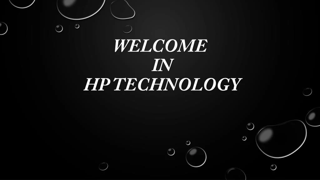 welcome in hp technology n.