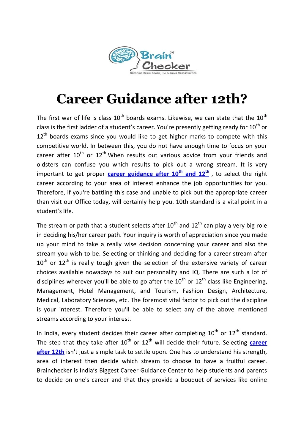thesis on career guidance