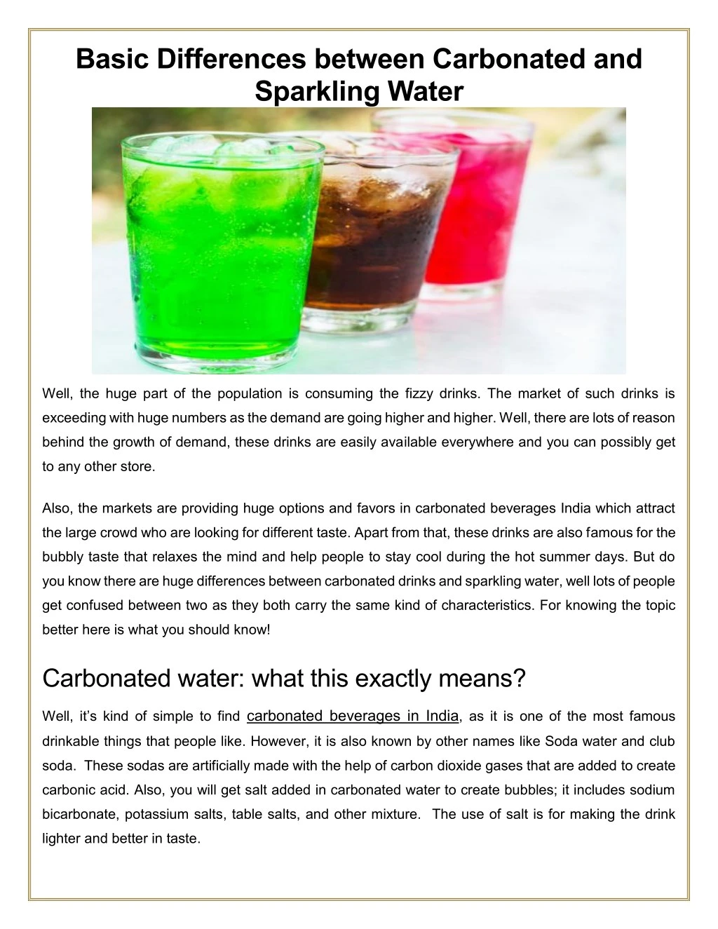 Carbonated Water Meaning In Marathi