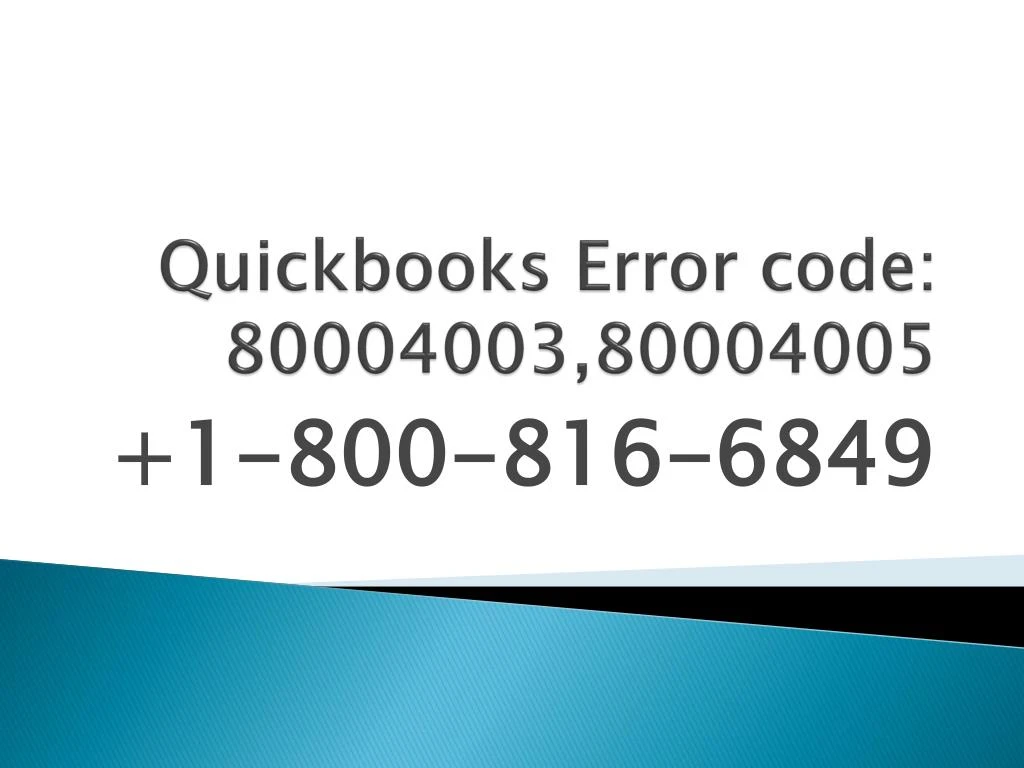 quickbooks condense file error 80004005