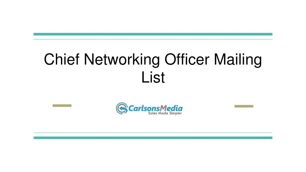 chief networking officer mailing list n.