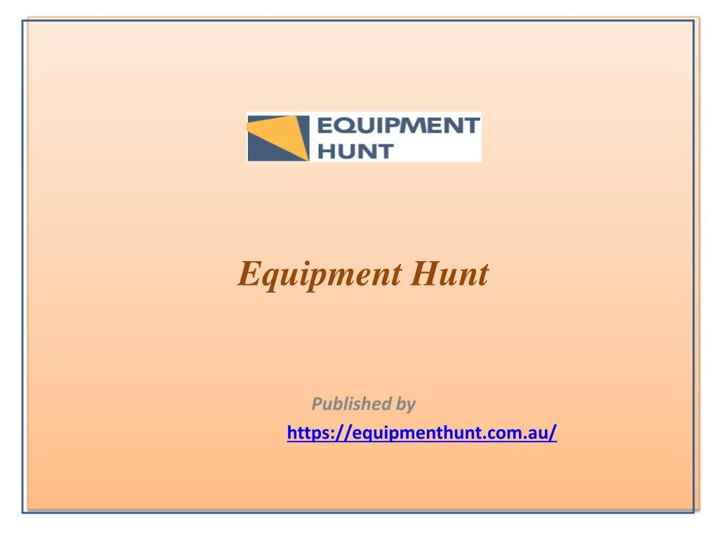 PPT Equipment Hunt PowerPoint Presentation, free download ID7967036