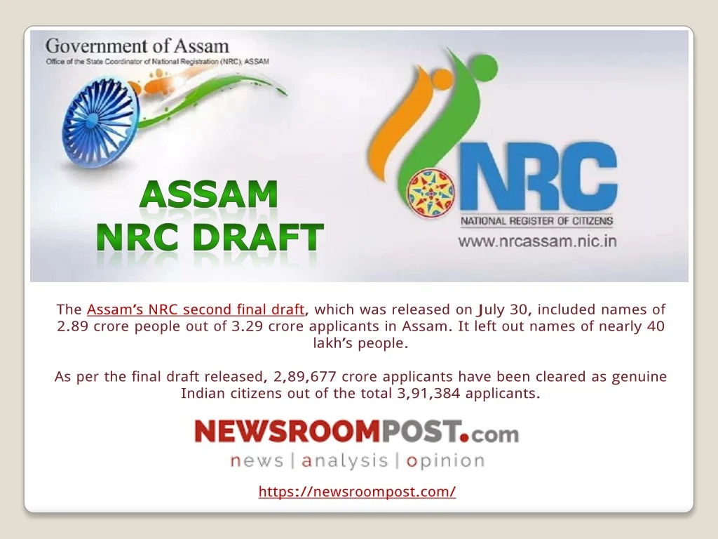 Ppt assam s nrc final draft national register for citizens