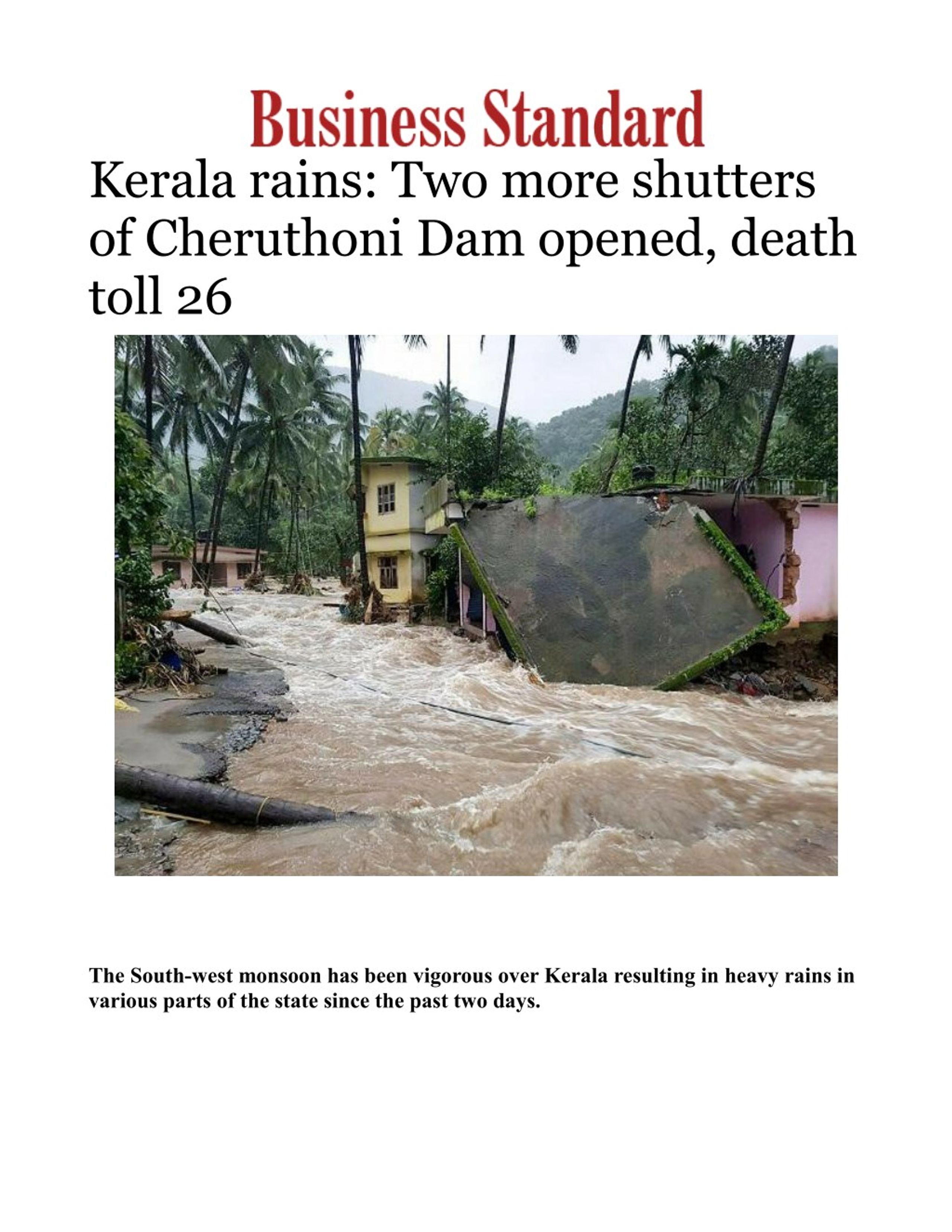 PPT - Kerala Rains: Two More Shutters Of Cheruthoni Dam Opened, Death ...