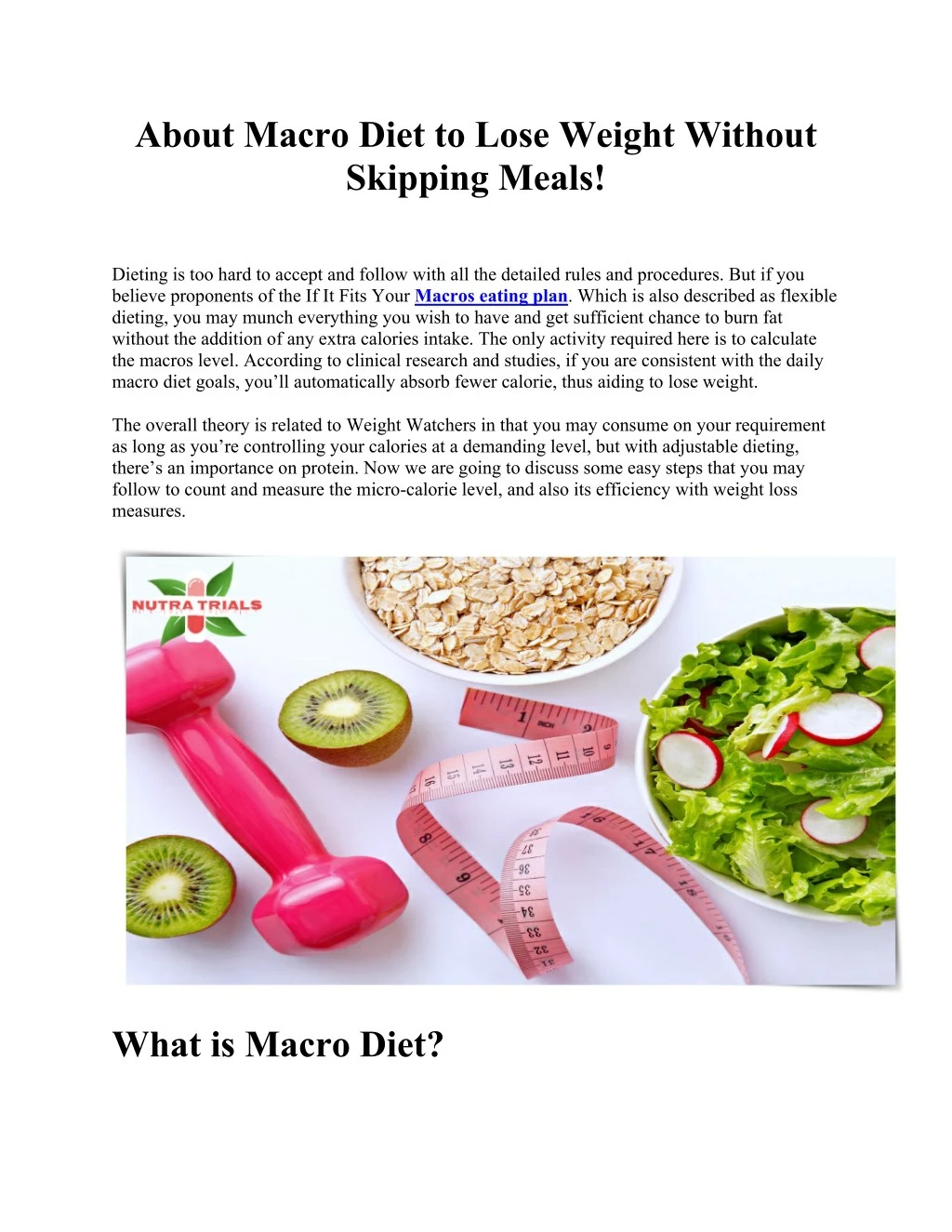 about macro diet to lose weight without skipping n.