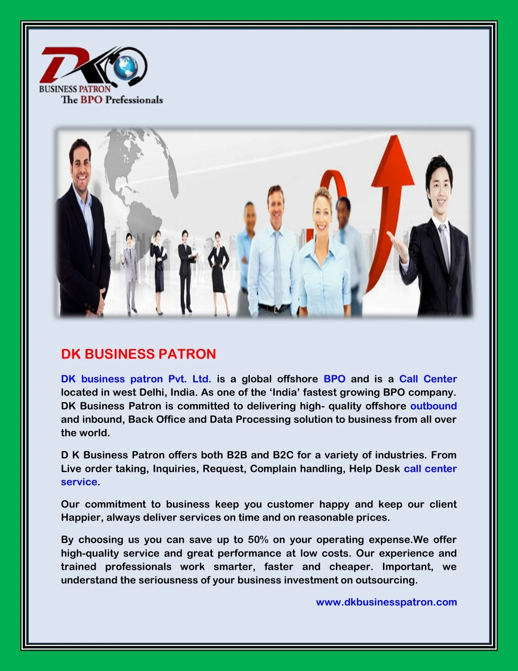 Ppt Call Center Service Provider In Usa India Dk Business