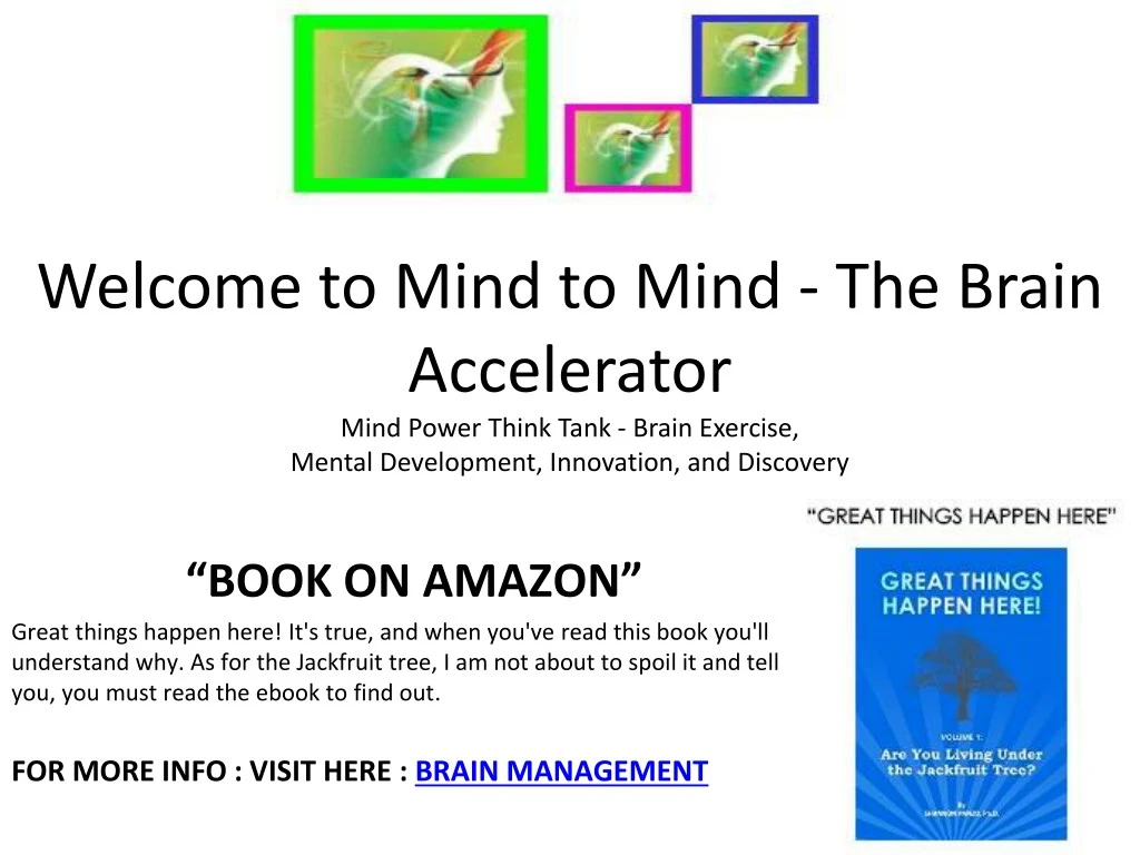 welcome to mind to mind the brain accelerator n.