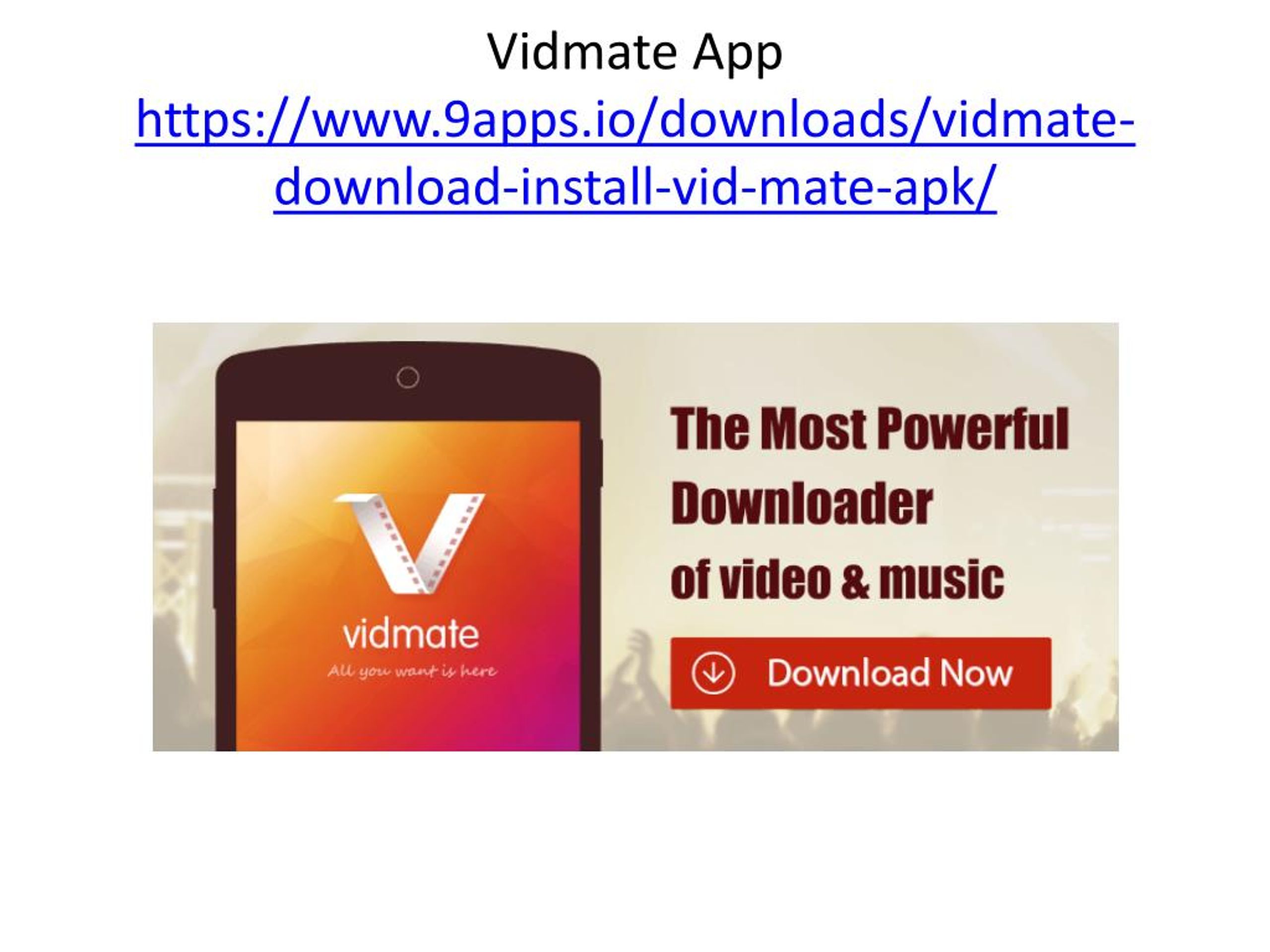 9apps vidmate download 2020