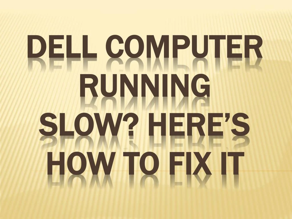 computer running slow windows 7