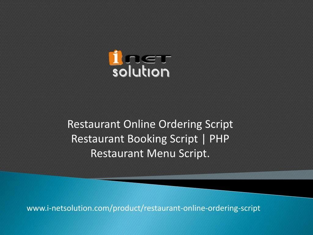 PPT Restaurant Online Ordering Script Restaurant Booking Script