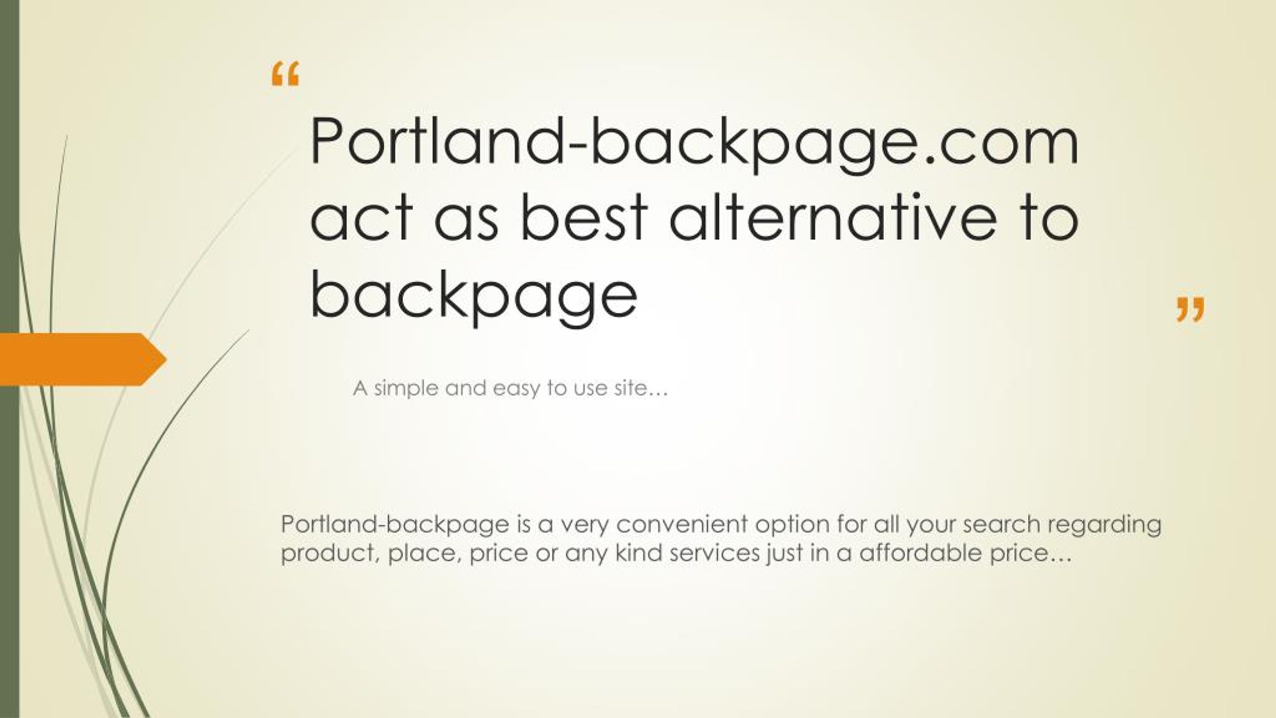 Portland backpage com