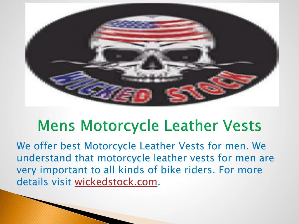 mens motorcycle leather vests n.