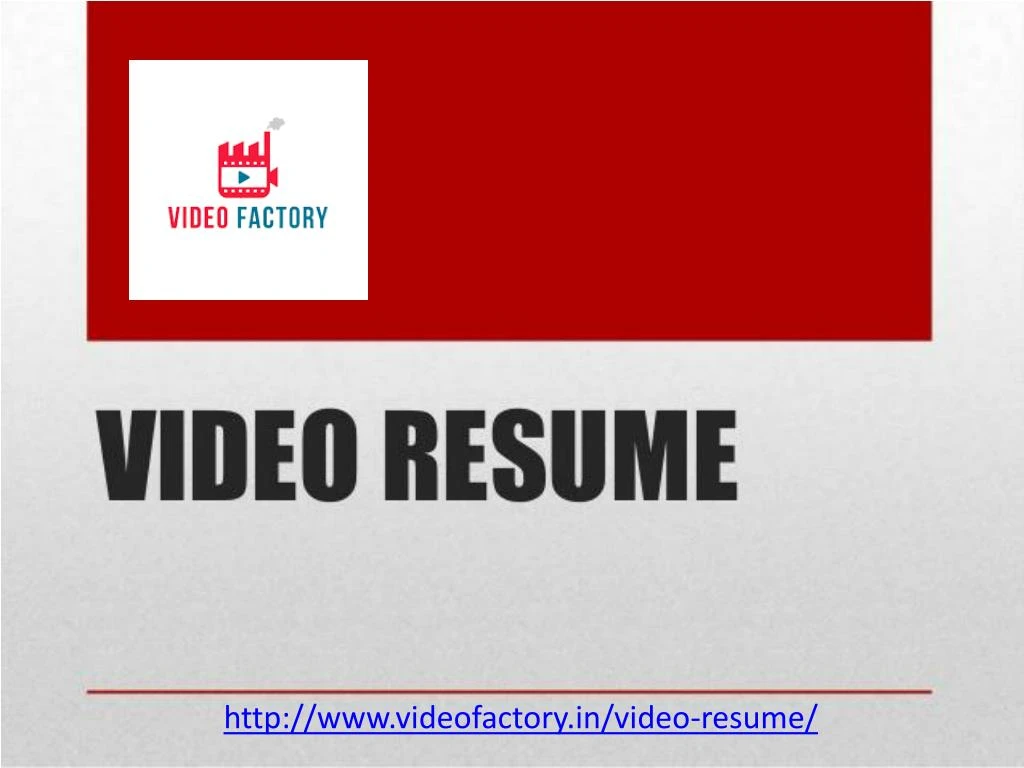 http www videofactory in video resume n.