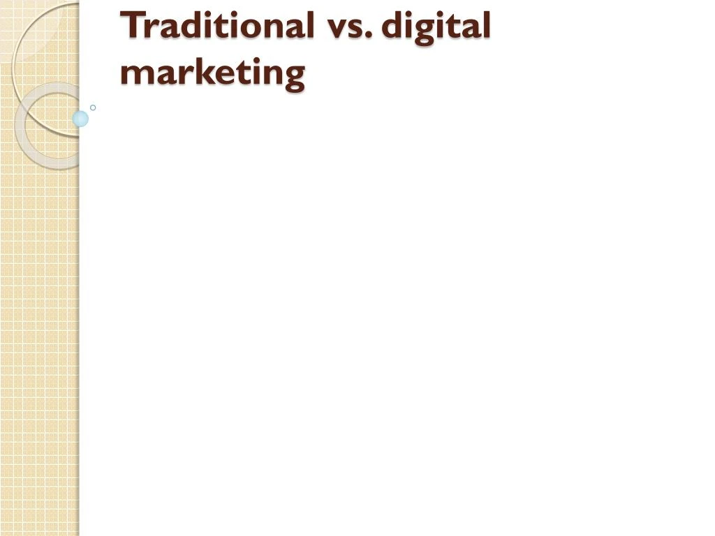 traditional vs digital marketing n.