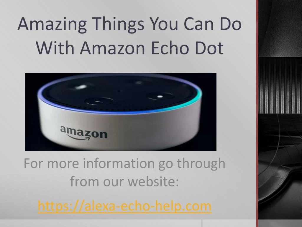 what can you do with an amazon dot