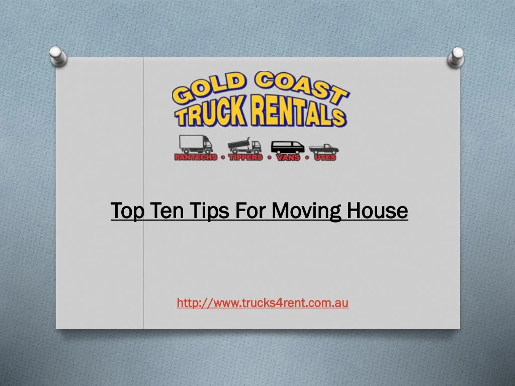 PPT Top Ten Tips For Moving House PowerPoint Presentation, free