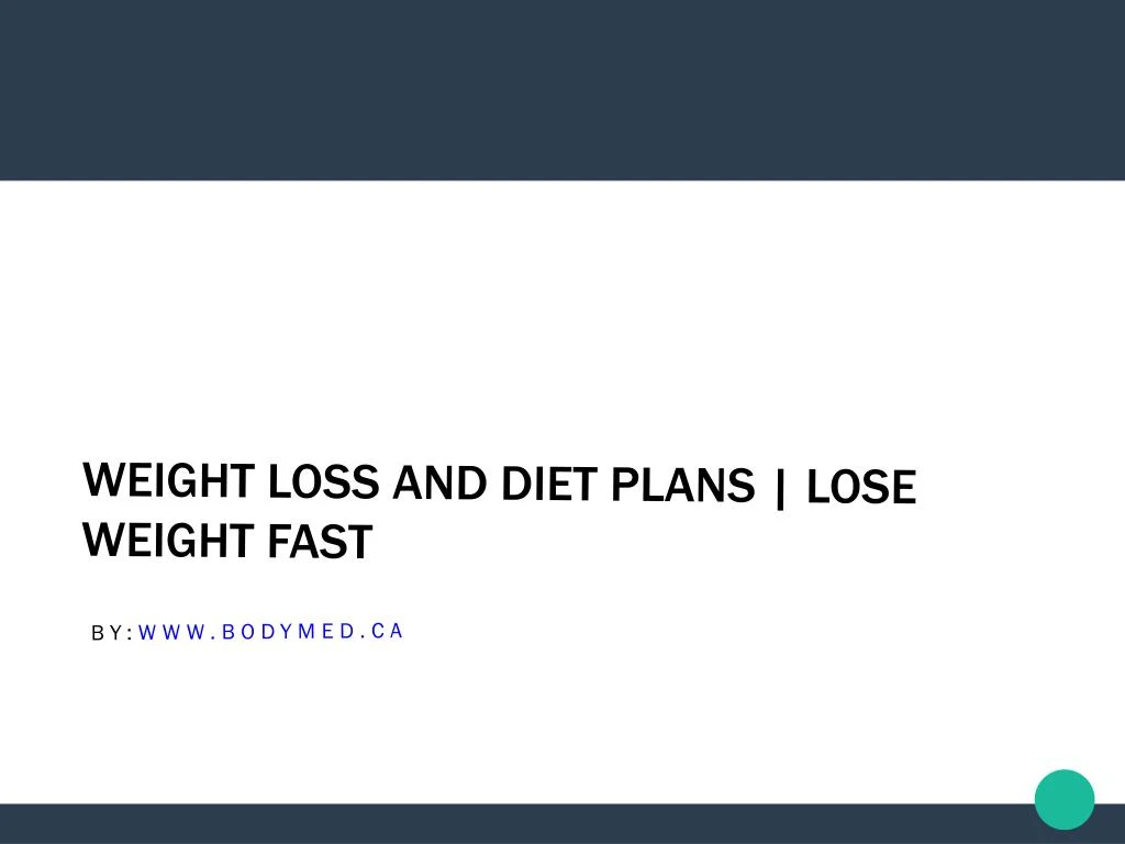 Fast Weight Loss Diet Chart