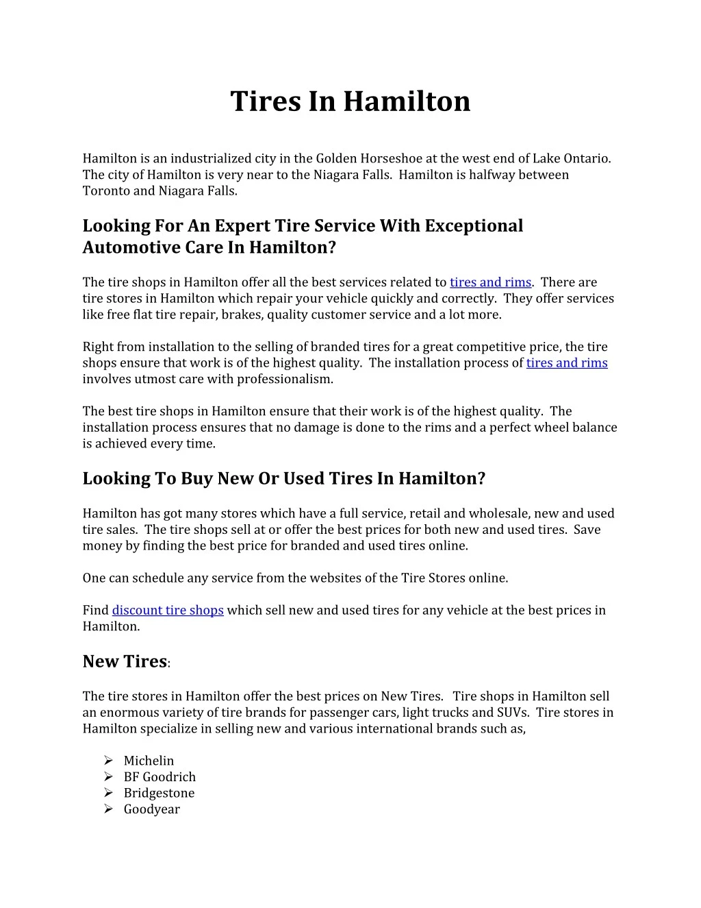 PPT Tires in Hamilton PowerPoint Presentation, free download ID7974138