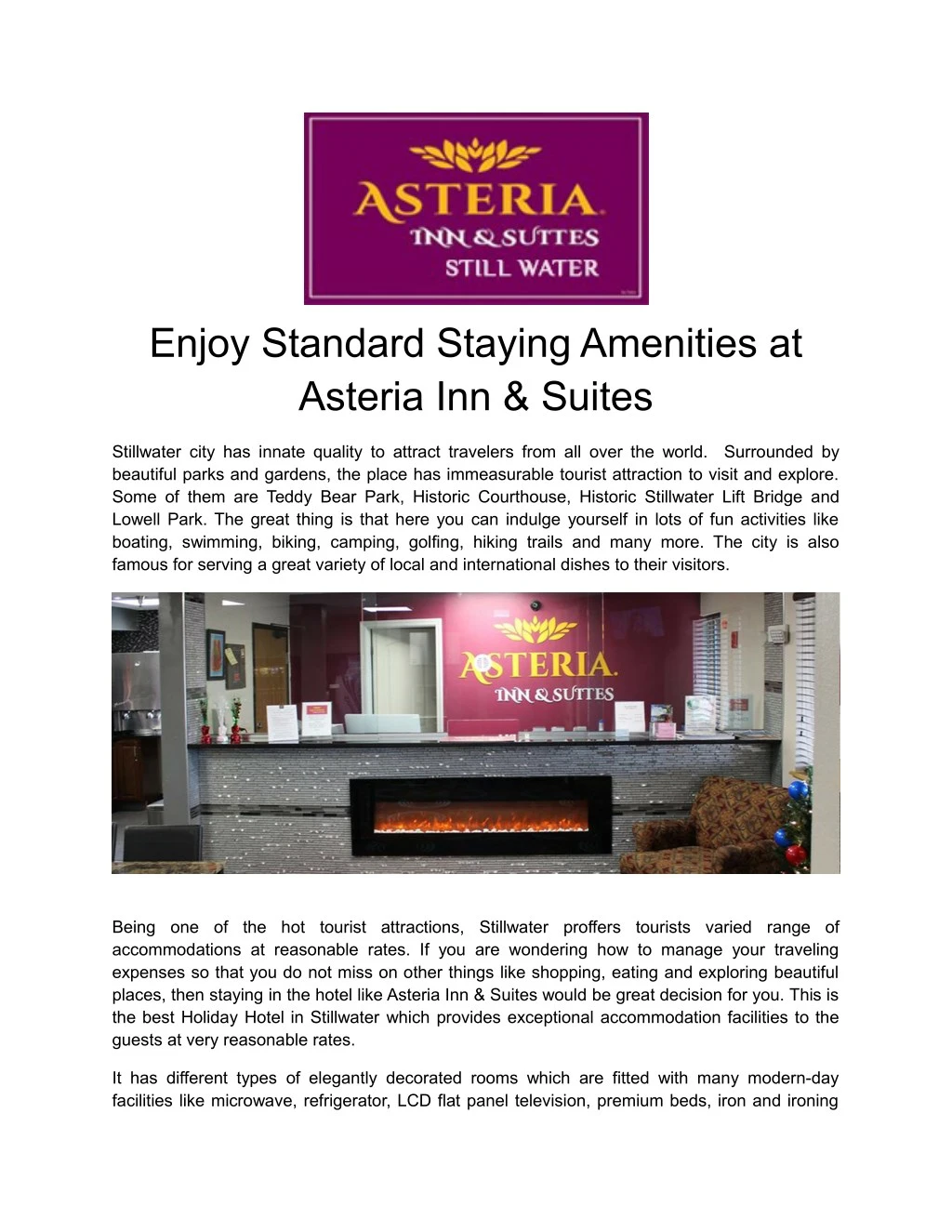 enjoy standard staying amenities at asteria n.
