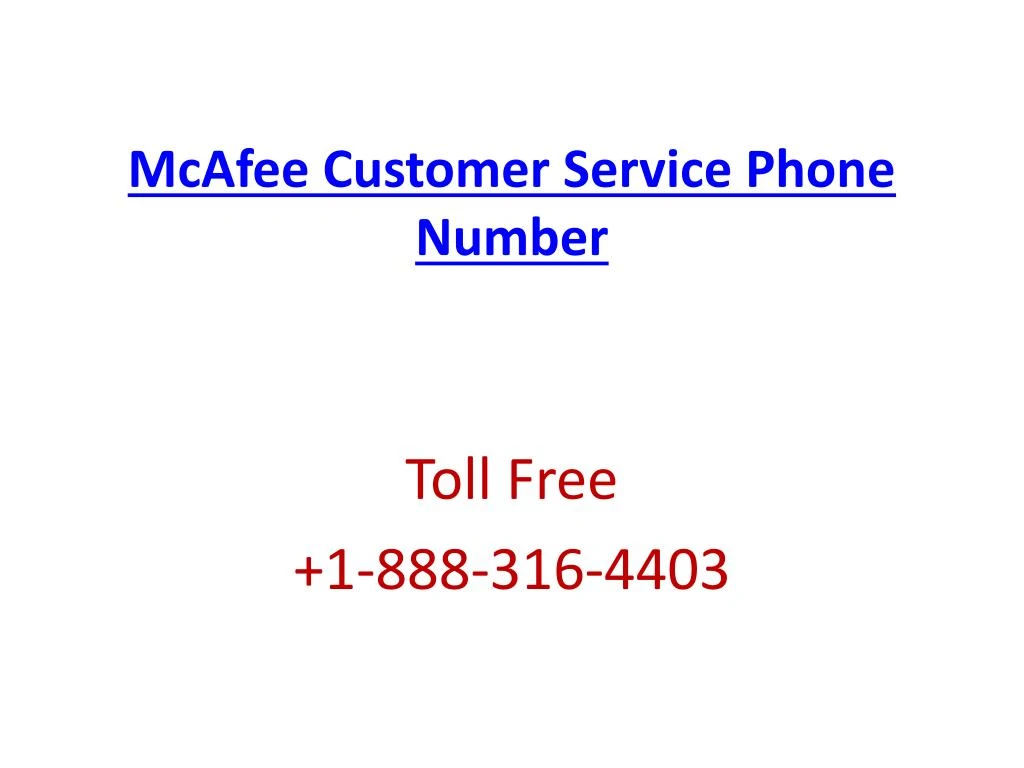 mcafee customer service phone number n.