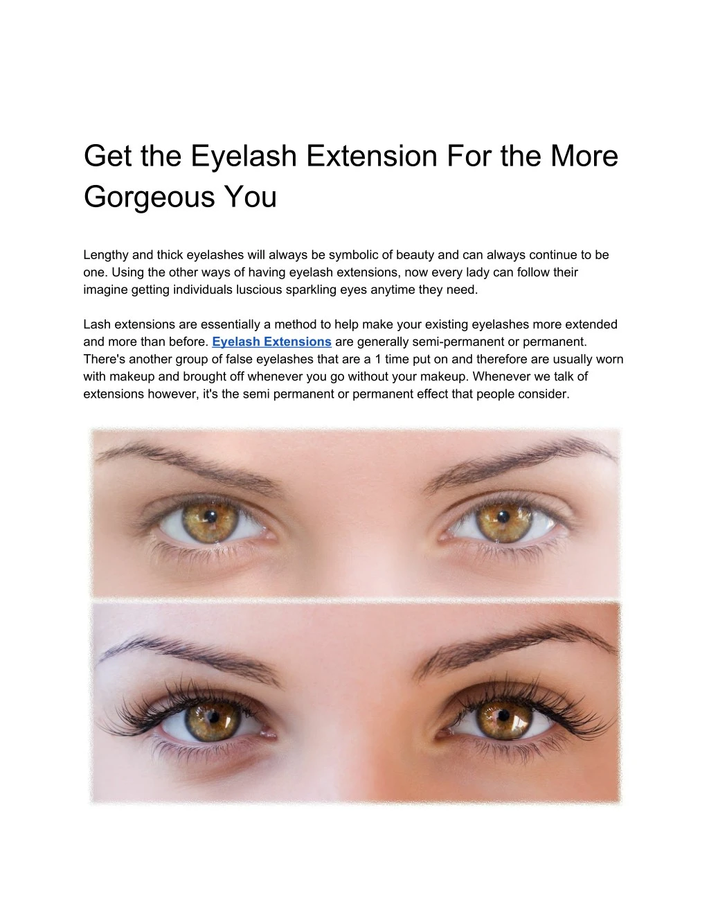 can you get permanent eyelash extensions