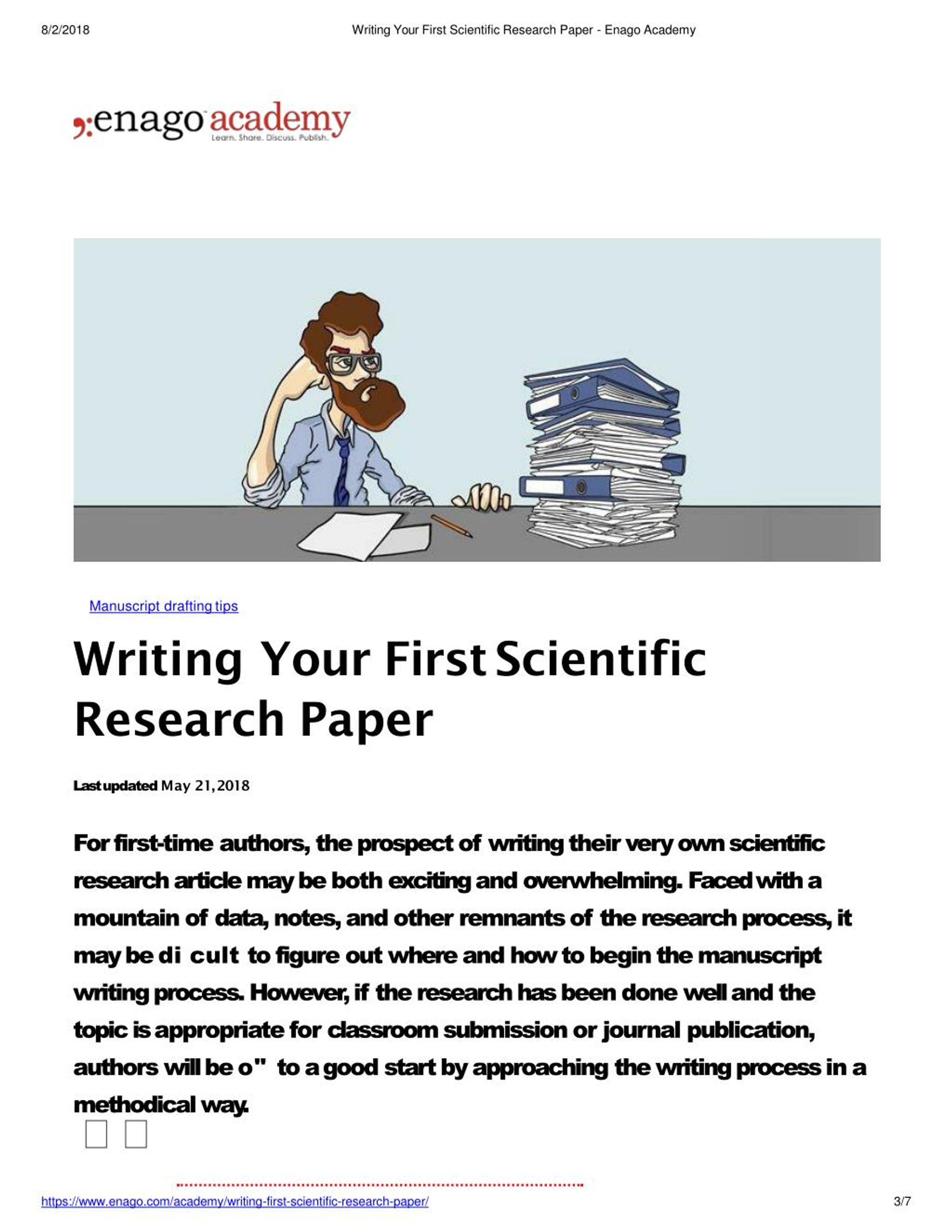 how to write your first research paper