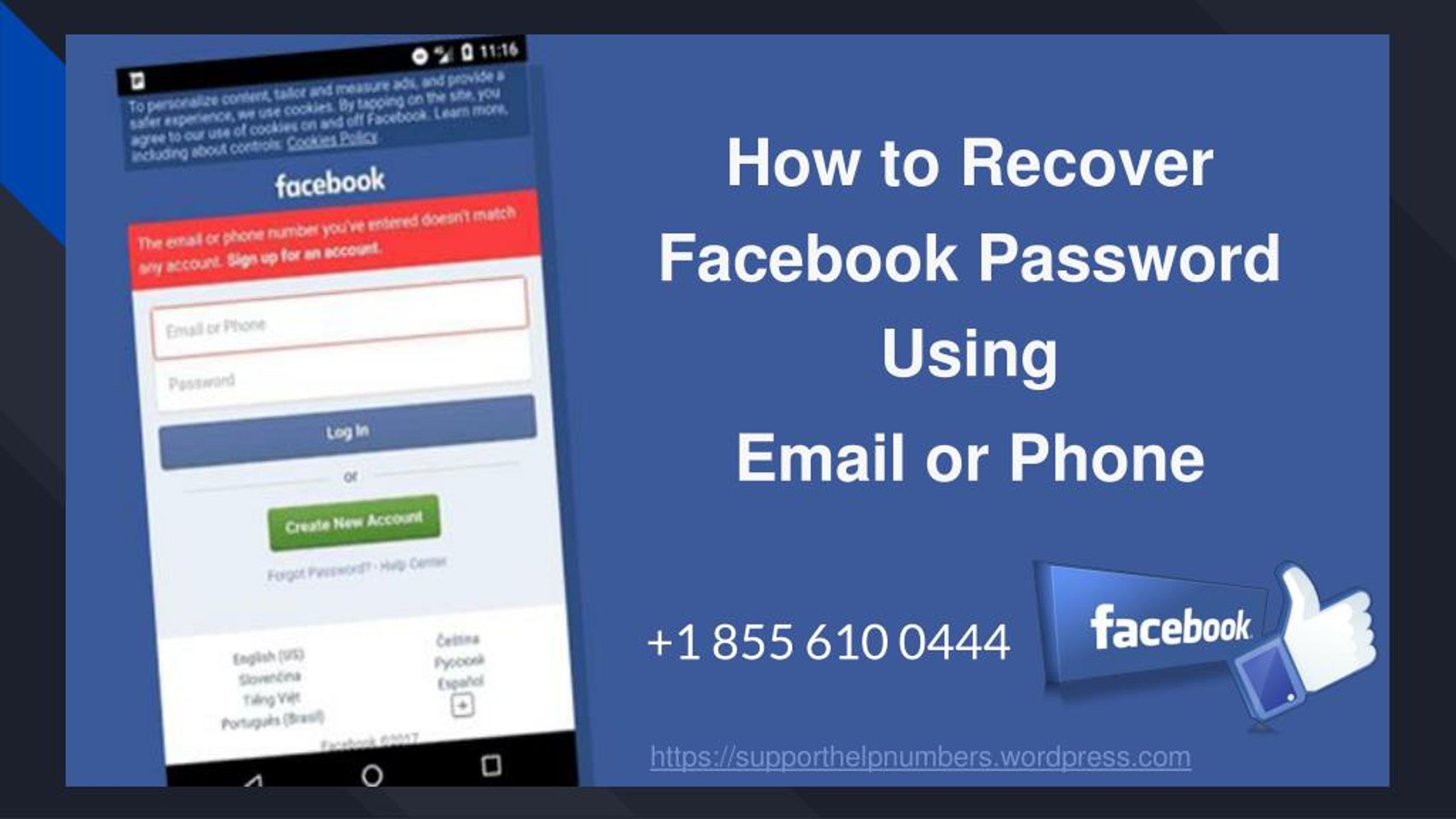 how to recover fb account by phone number