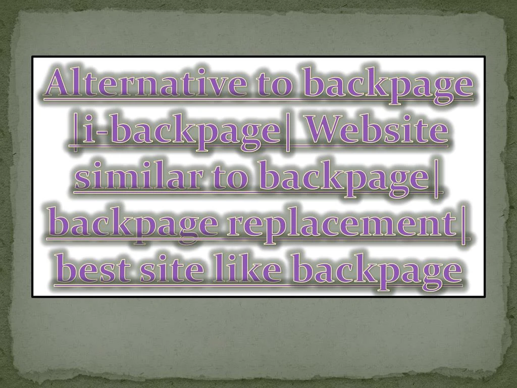 alternative to backpage i backpage website n.