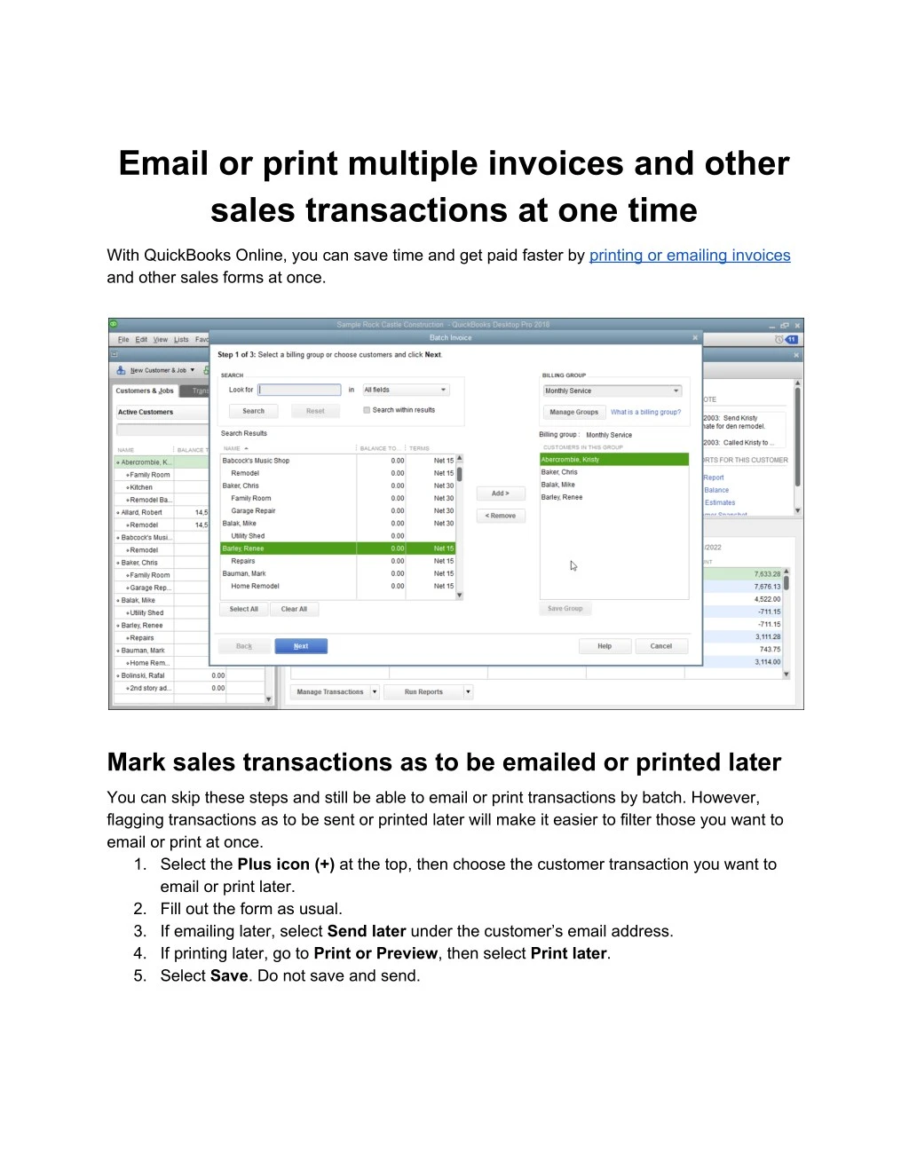 send invoices to multiple email addresses qbo
