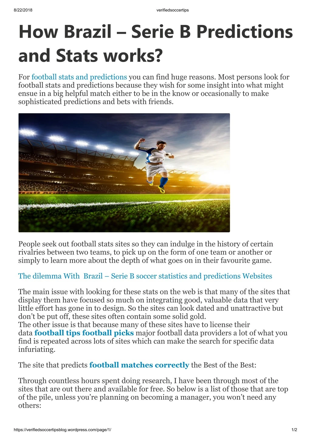 Ppt How Brazil A Serie B Predictions And Stats Works Powerpoint Presentation Id