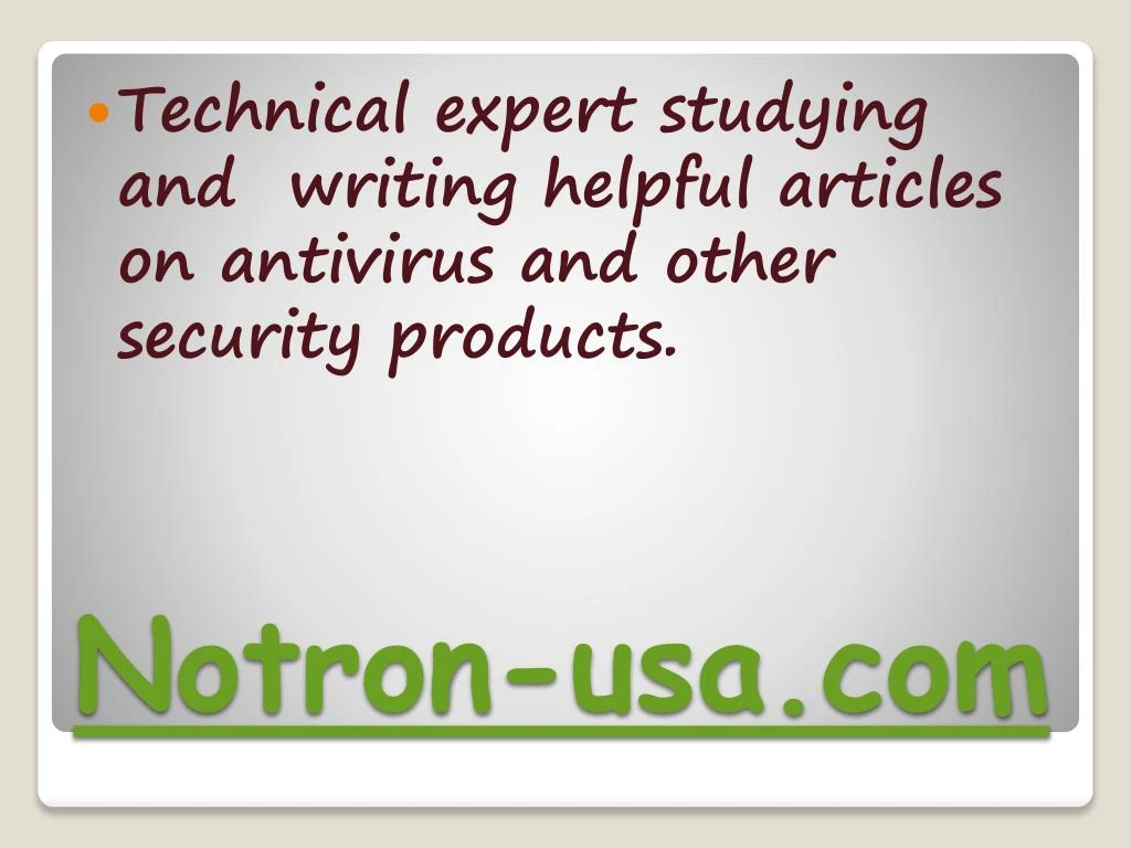 notron usa com n.