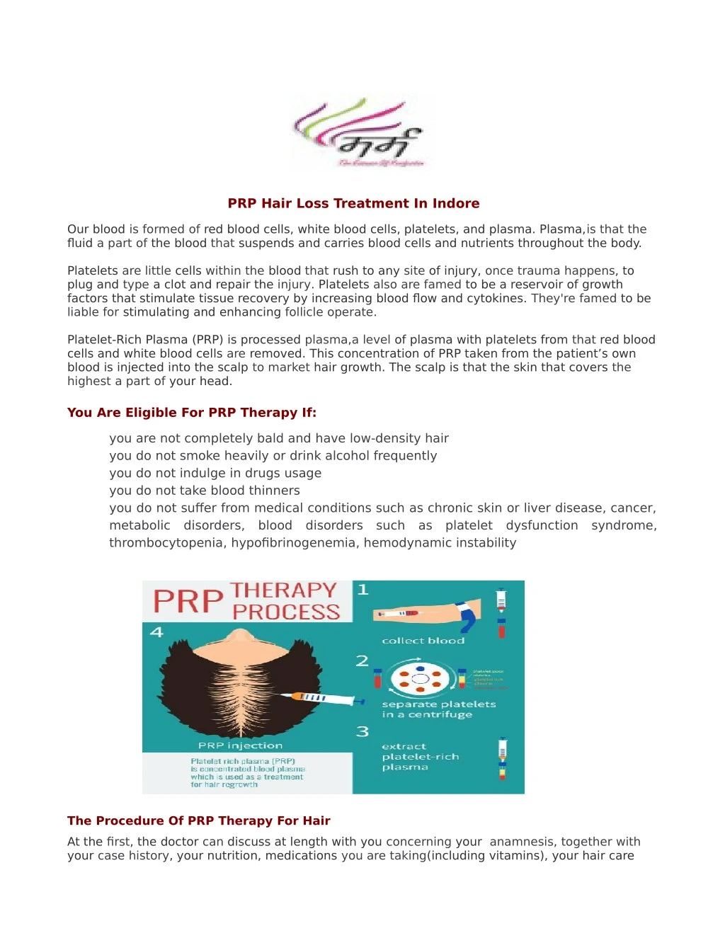 prp hair loss treatment in indore n.