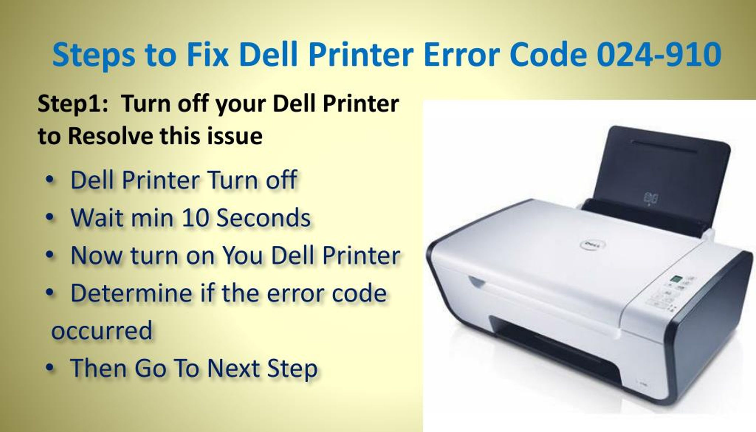 PPT How to fix Dell Printer Error Code 024910? [update 2018