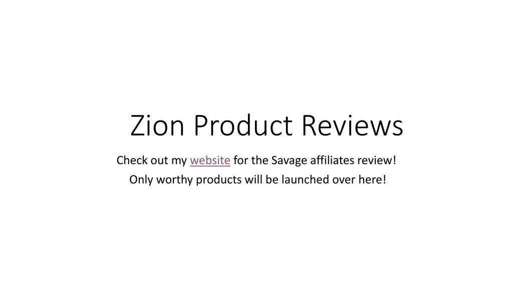 zion product reviews n.
