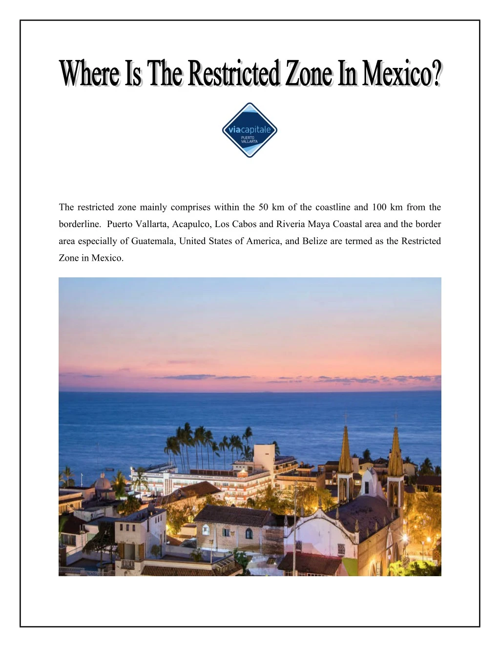 PPT - Where Is The Restricted Zone In Mexico? PowerPoint Presentation ...