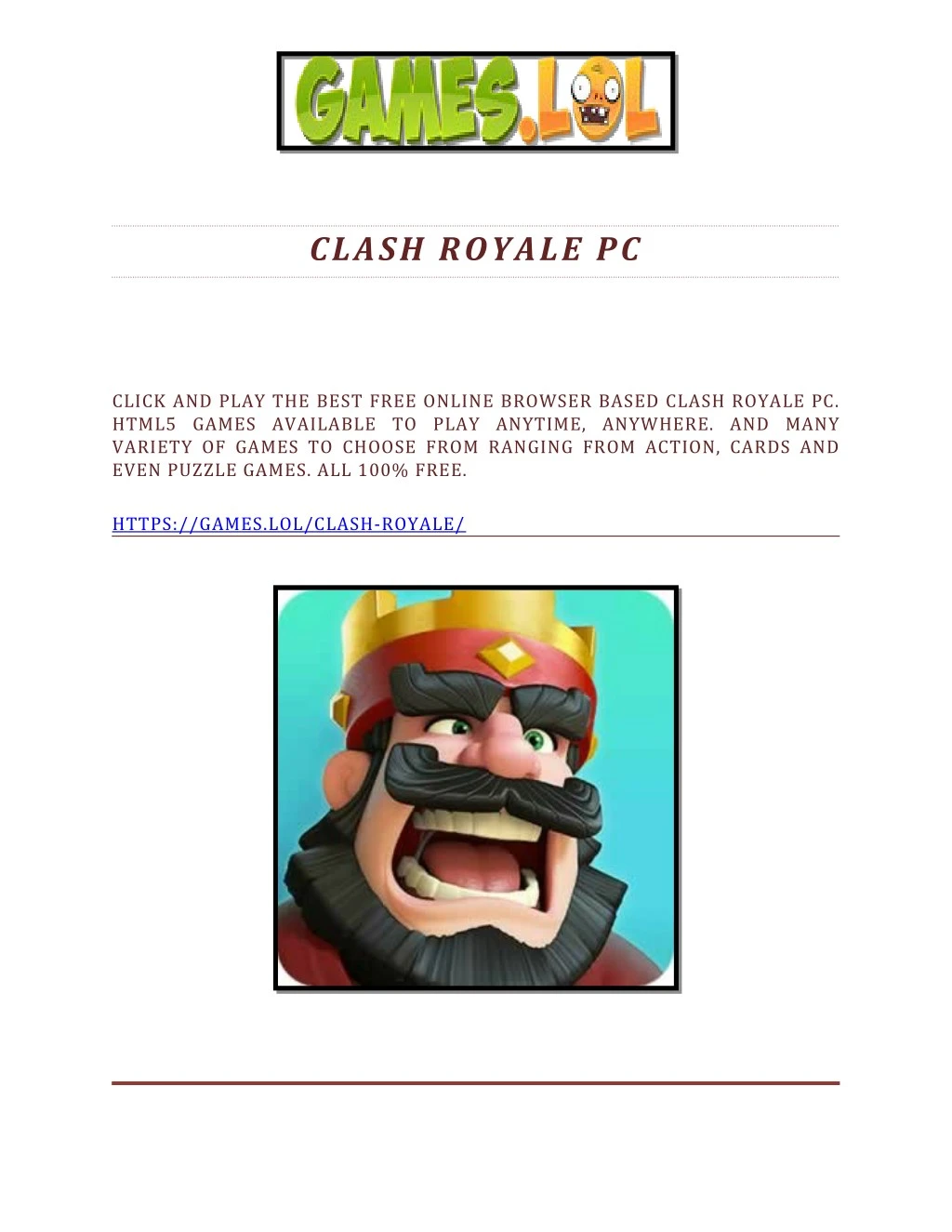 play clash royale on pc free