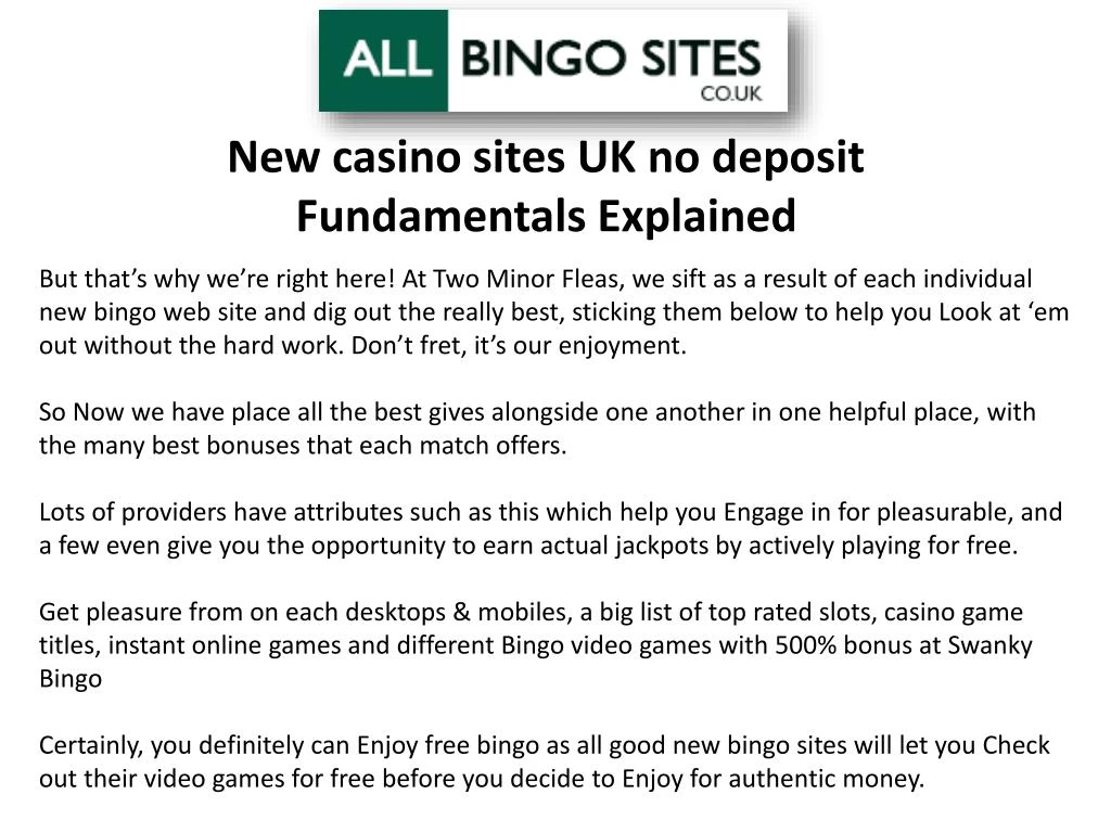 new casino sites uk no deposit fundamentals n.