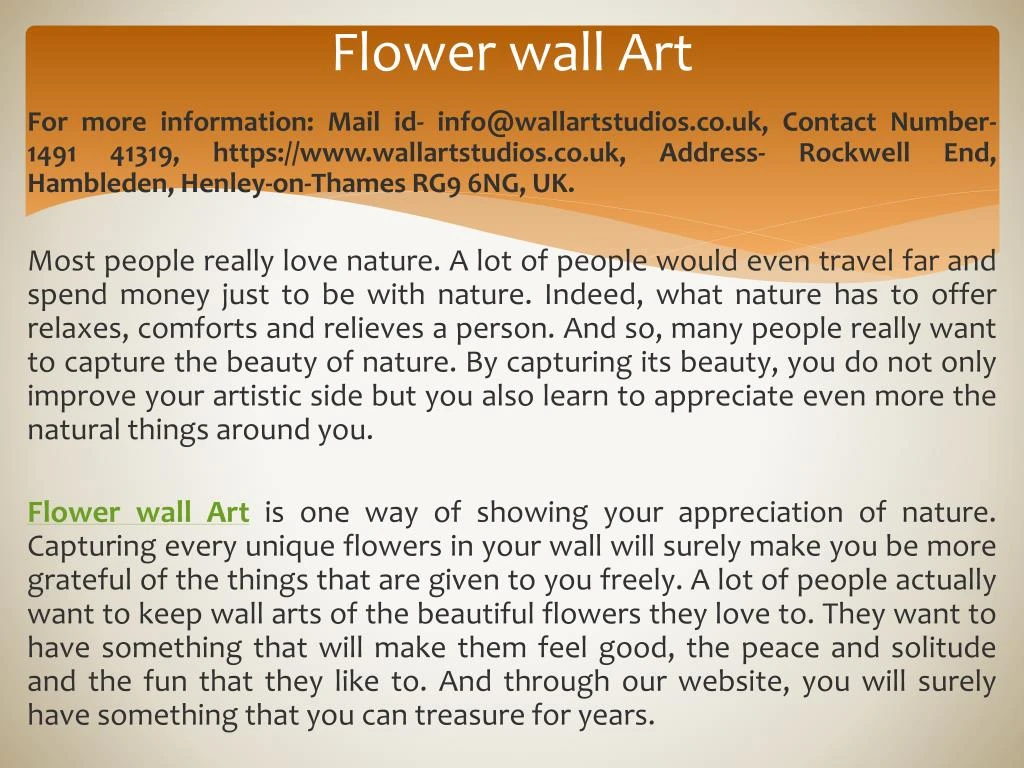 flower wall art n.