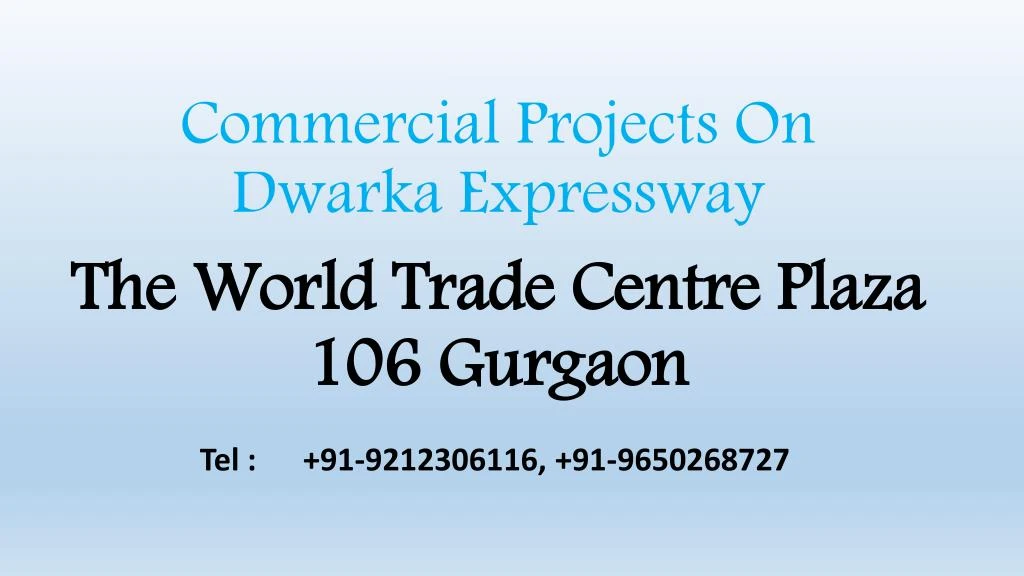 commercial projects on dwarka expressway n.
