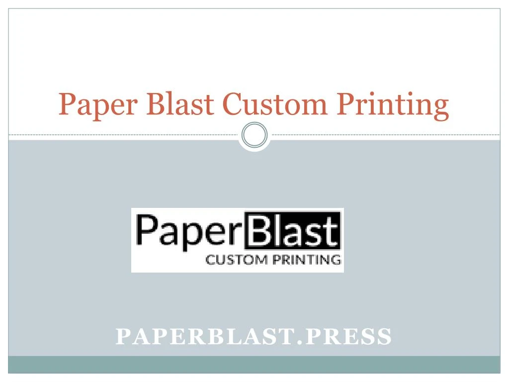 paper blast custom printing n.