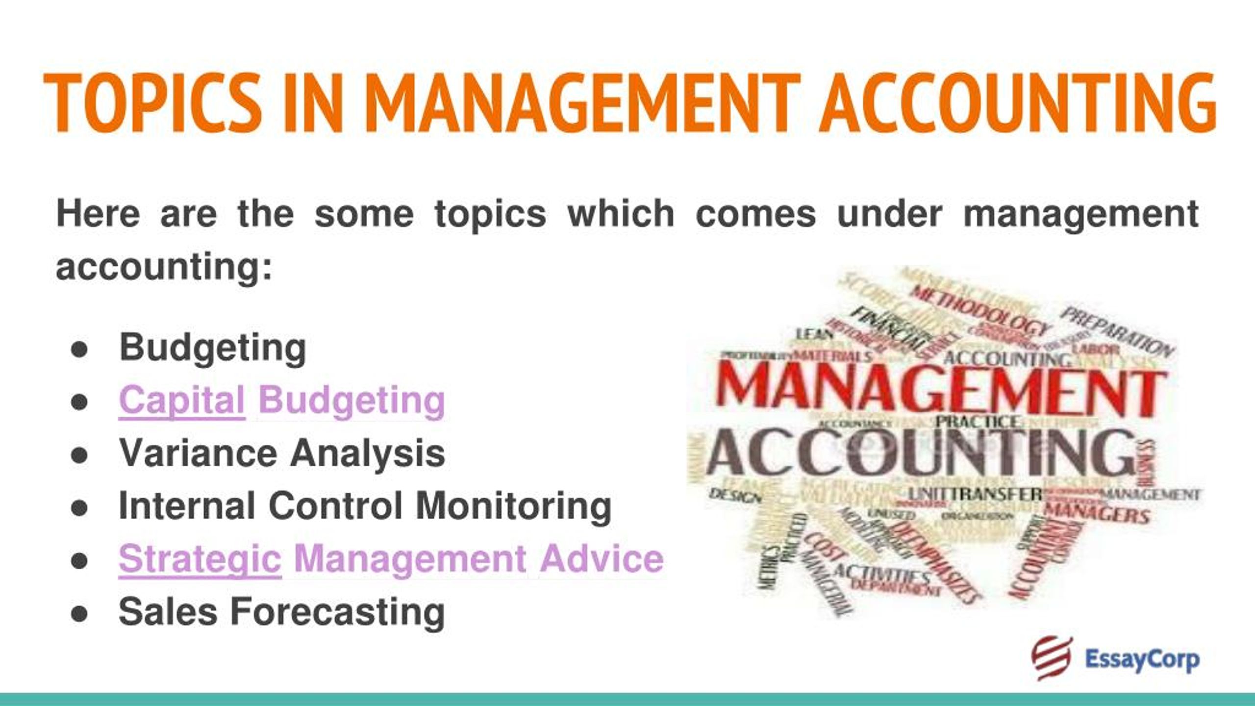 management accounting topics for presentation