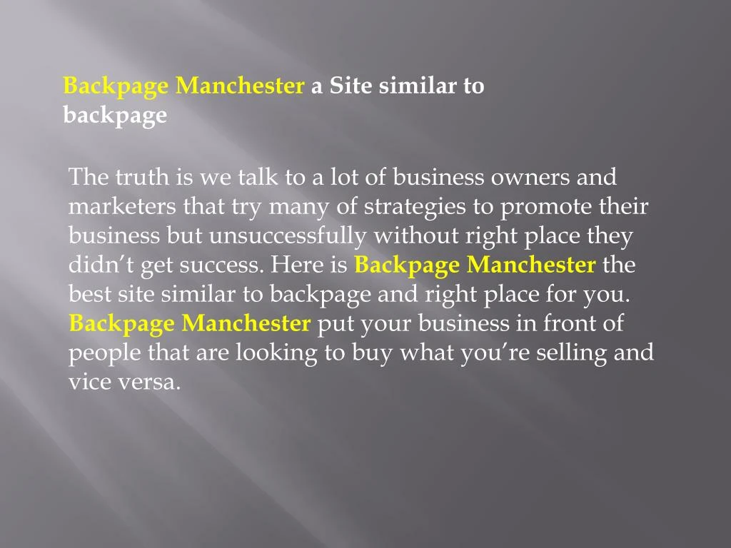 backpage manchester a site similar to backpage n.