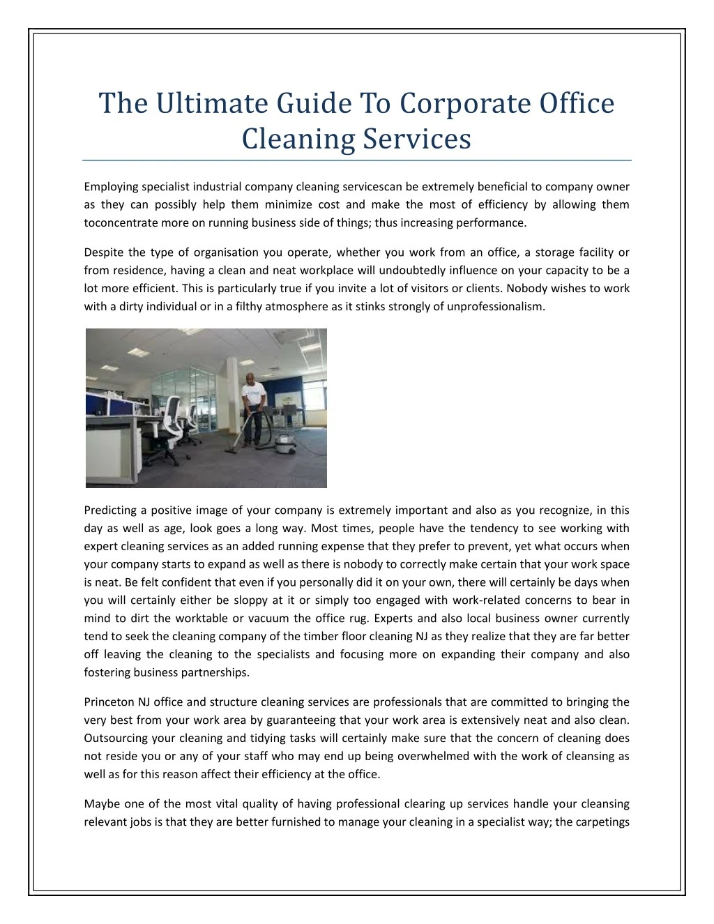 PPT - The Ultimate Guide To Corporate Office Cleaning Services ...