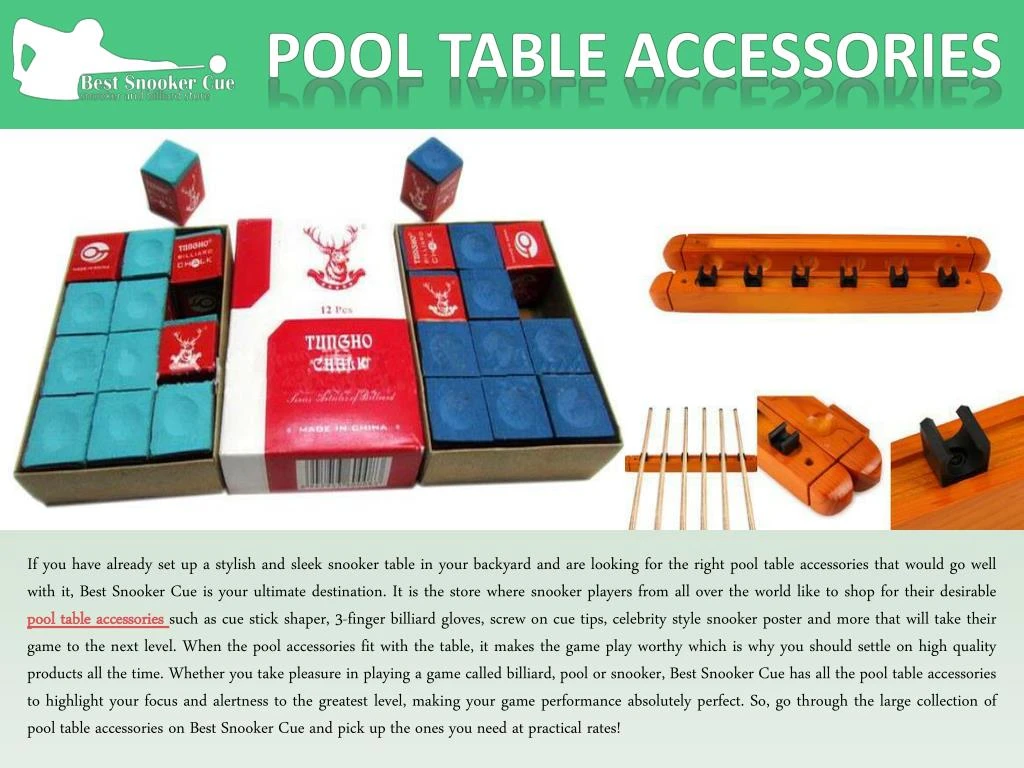 pool table accessories n.