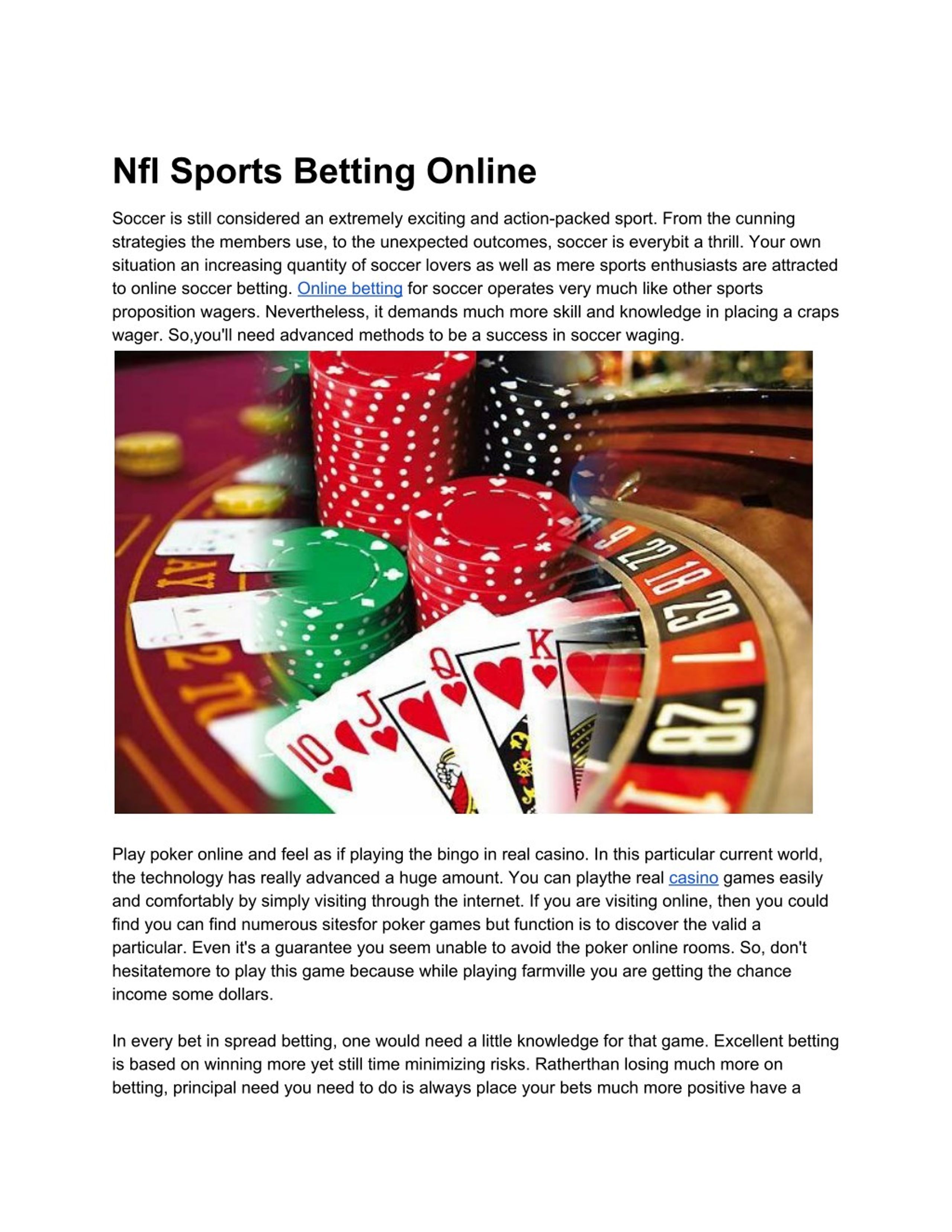 Place A Sports Bet Online