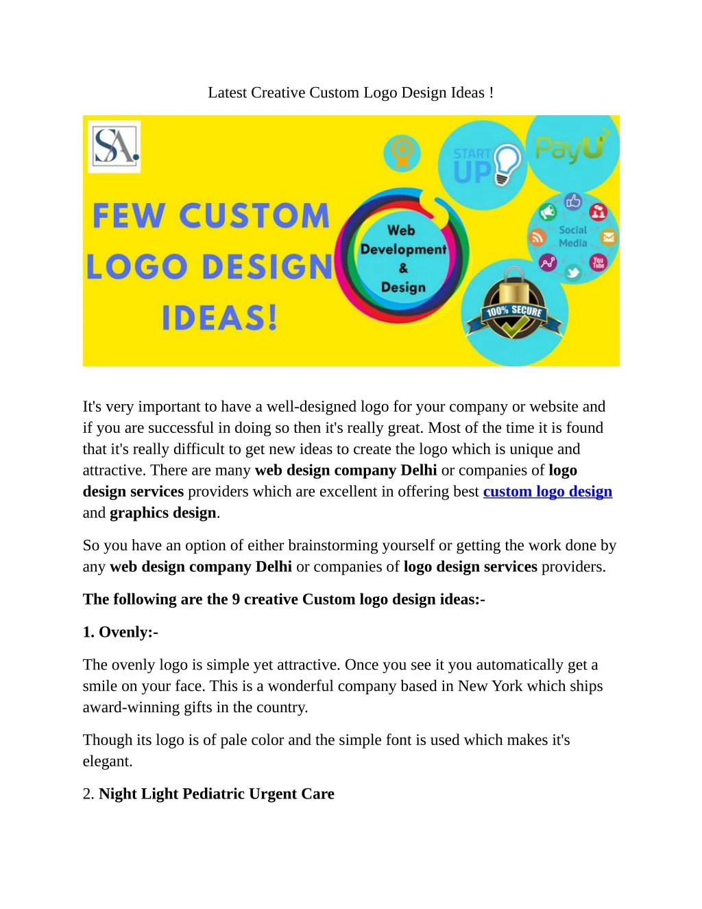 latest creative custom logo design ideas n.