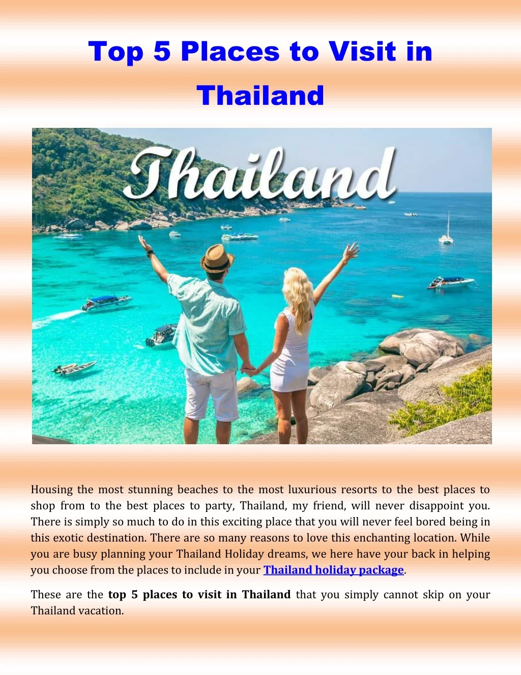 top 5 places to visit in thailand n.