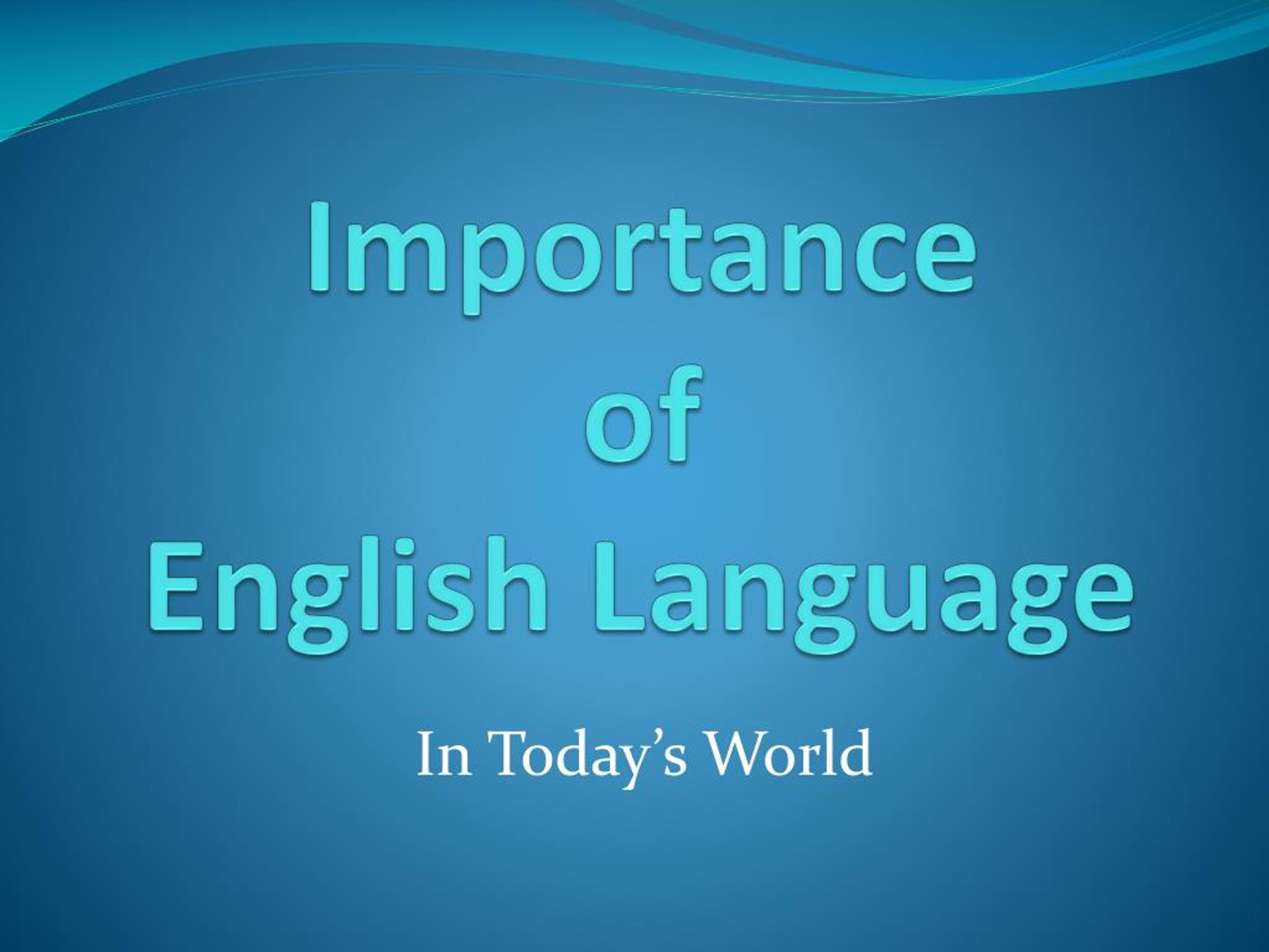 PPT - Why it is Important to Speak English? - Boracay Coco English ...