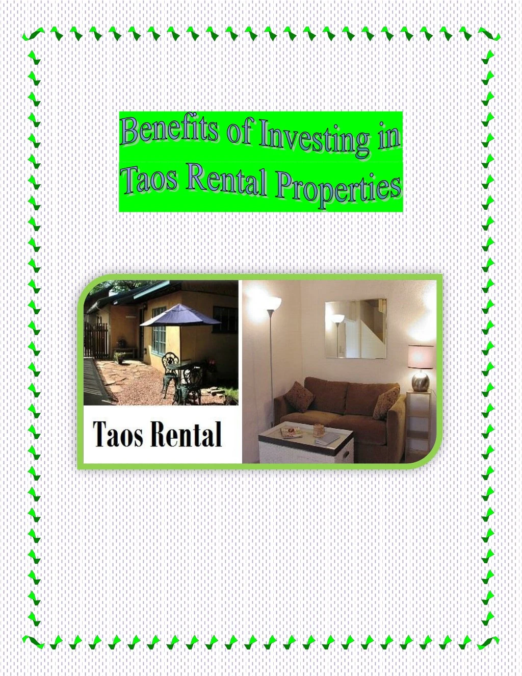 PPT Benefits of Investing in Taos Rental Properties PowerPoint