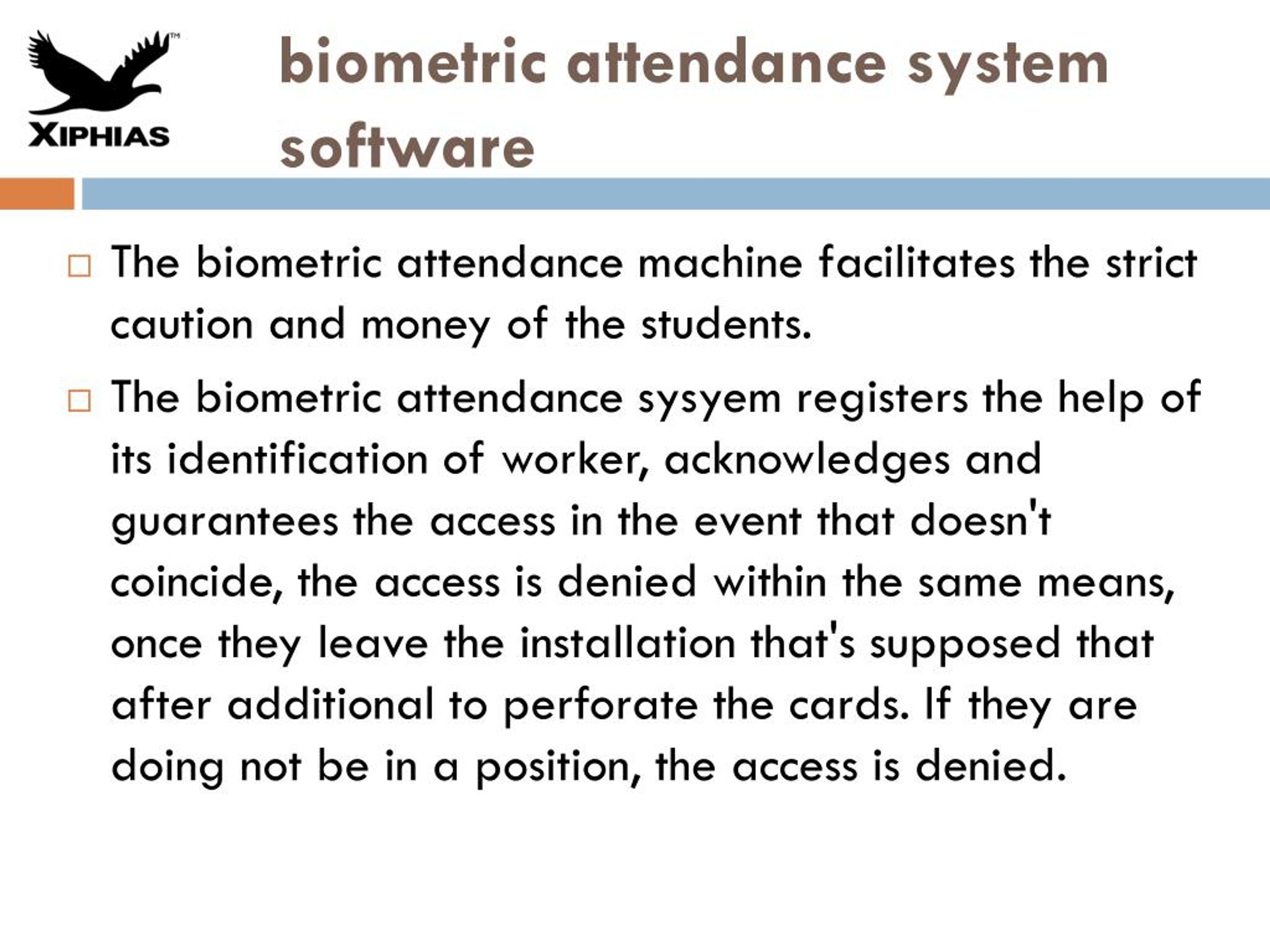 biometric fingerprint attendance system ppt